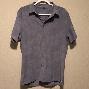 Vuori Men's Charcoal Floral Button Down Shirt